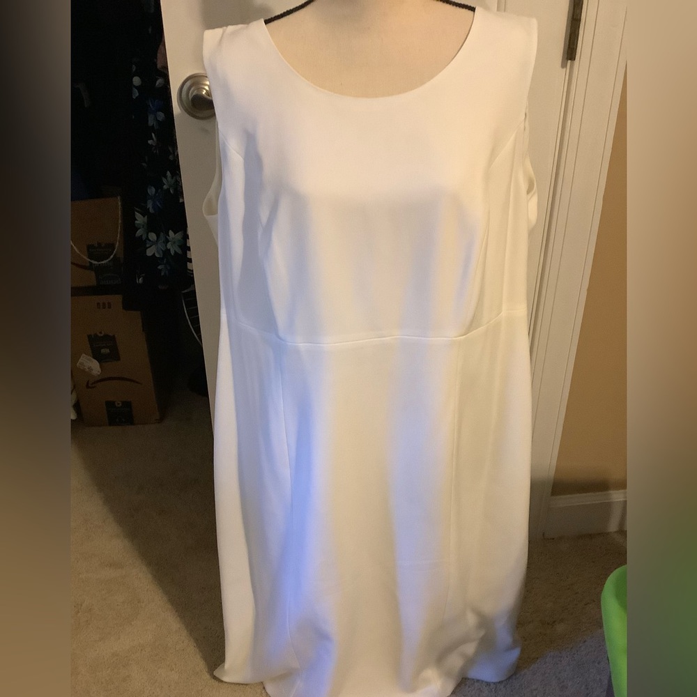 White Kasper Dress w/ matching blazer